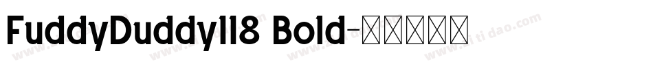 FuddyDuddy118 Bold字体转换